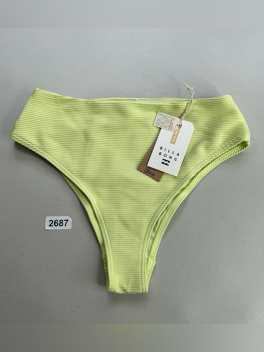 Billabong Bikini Bottom Medium Green Skimpy Coverage Tanlines High Maui Rider